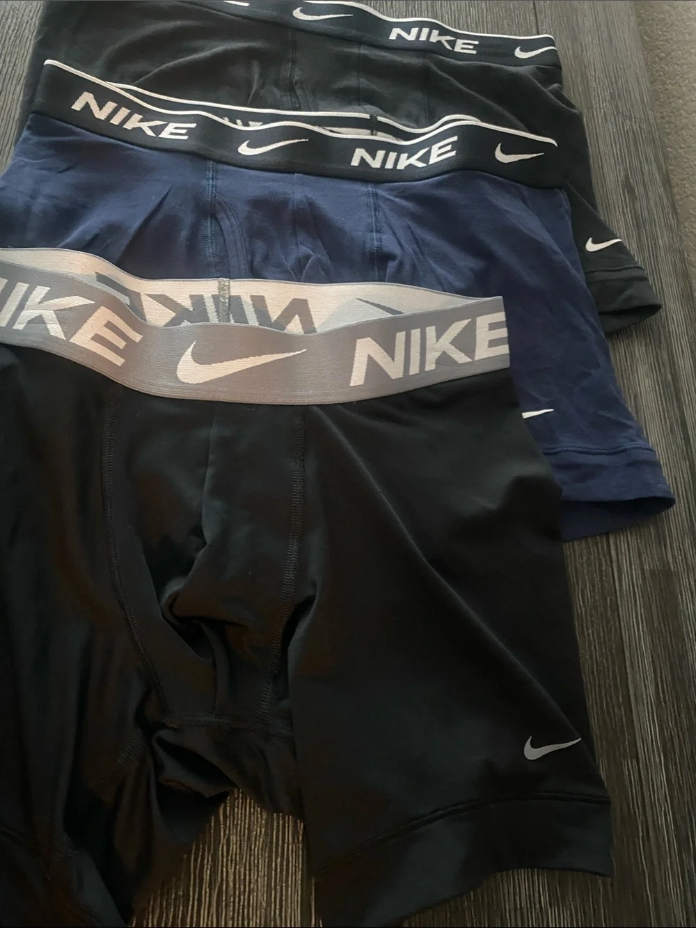 New Men's NIKE Set Of 3 Dri Fit Cotton Blend Trunks Size S